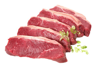 Raw Striploin - Beef Steaks on Transparent PNG Background