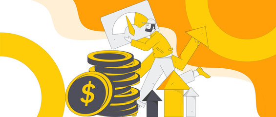 Business People Flat Vector Concept Operation Hand Drawn Illustration
