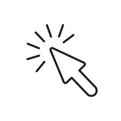 Click icon, Click icon vector, in trendy flat style isolated on white background. Click icon image, Click icon illustration Vector