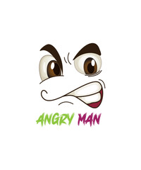angry man emoji t shirt design, t shirt design.