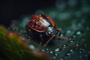 Nature's Little Gems: Ladybird Macro Shots. Generative AI