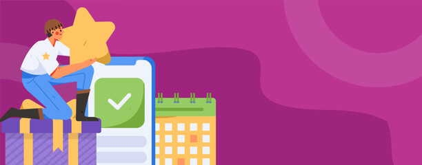 Business People Flat Vector Concept Operation Hand Drawn Illustration
