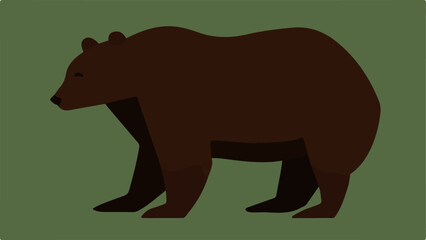 illustration of a brown bear, vector