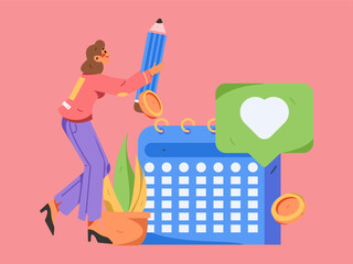 Business People Flat Vector Concept Operation Hand Drawn Illustration
