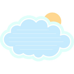 Cloud and Sun Shape Planner Paper