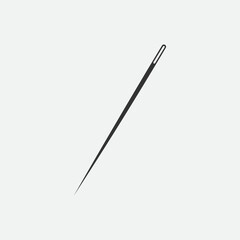 Sewing Needle. tailor logo. isolated needle.