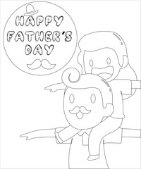 Happy Father's Day Coloring Page