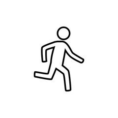 Running, don't run, traffic symbol, simple icon, perfect illustration