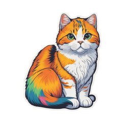 Cute cat stickers transparent background