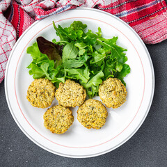 falafel food vegetable bean cutlets balls healthy meal food snack on the table copy space food background rustic top view  