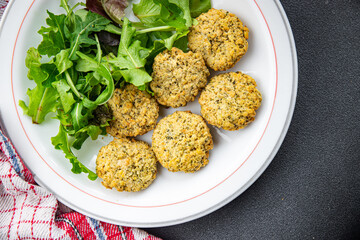 falafel food vegetable bean cutlets balls healthy meal food snack on the table copy space food background rustic top view  