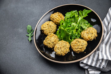 falafel food vegetable bean cutlets balls healthy meal food snack on the table copy space food background rustic top view  