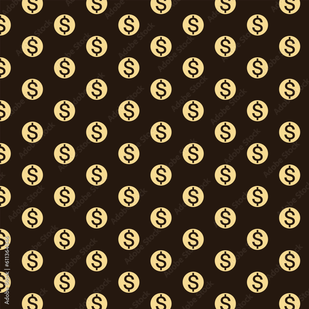 Poster abstract seamless geometric colored background dollar sign pattern art.