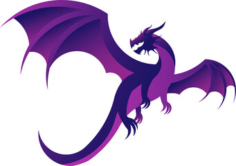 purple dragon vector © Alfi