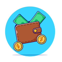 Wallet Finance Set, Vector, Icon Illustration