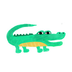 crocodile with a smile watercolor