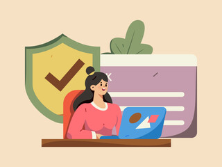 Business People Flat Vector Concept Operation Hand Drawn Illustration
