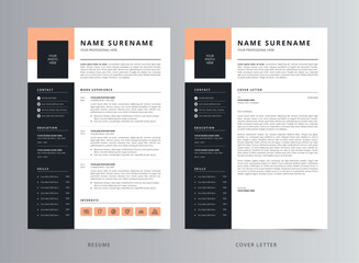 Professional Modern Resume Template or CV and Cover Letter Template