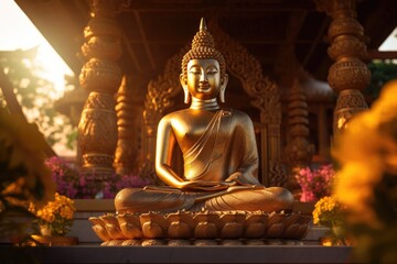 Fototapeta premium Tranquility and Reverence Buddha Statue