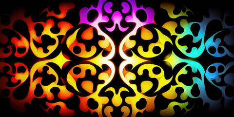 Abstract arabesque oriental wallpaper background design (Generative AI)