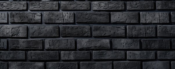 Texture of Black Brick Wall