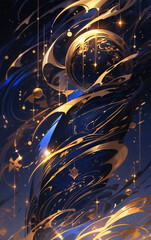 Fototapeta premium Anime abstract illustration background,created with generative ai tecnology.