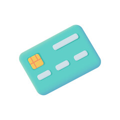 digital credit card money spending concept Cashless society. 3d illustration
