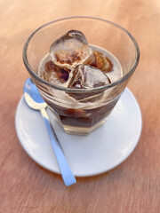 traditional glass of iced coffee in Lecce, Italy