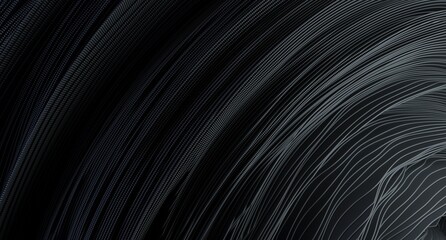 3d render of abstract detailed shape. Black futuristic background.