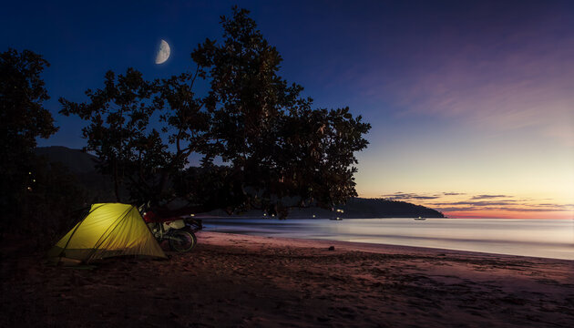 Traveler's Shelter On a Tropical Beach