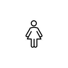 Female icon, gender, sex, women symbol, simple vector, perfect illustration