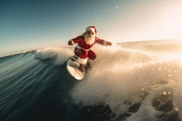 Radical Santa Claus - Christmas Concept - Illustration created with generative ai