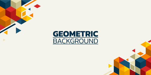 Geometric background. Abstract vector geometric design template.