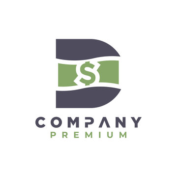 dash cash dc logo design premium vector  