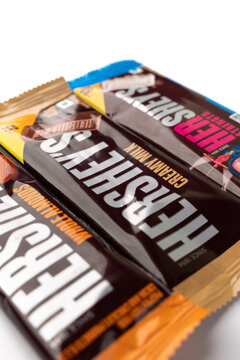 West Bangal, India - May 20, 2023 : Hershey's chocolate photos shot on different background.