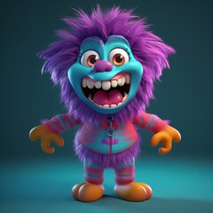 Fototapeta premium Funny Zombie Cartoon Character