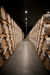 barricas, bodega, vino, uva, almacén, depósito