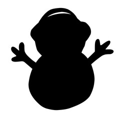 Snowman Silhouette Vector 