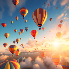 Obraz premium hot air balloon in sky