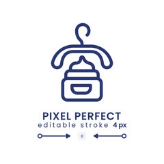 Clothes and cosmetics linear desktop icon. Online shopping. Fashion and beauty retailer. Pixel perfect, outline 4px. GUI, UX design. Isolated user interface element for website. Editable stroke