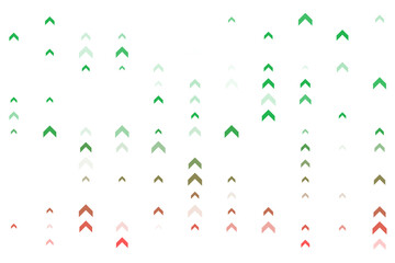 Business growth concept red green arrows on white illustration background. 
