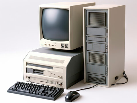 Old rare computer isolared