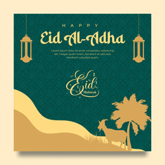 eid al adha themed social media post template