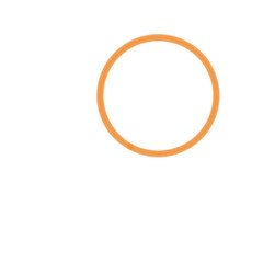 Orange background with circles
