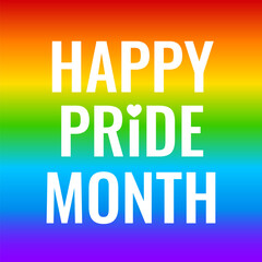 LGBT pride month banner. Annual LGBTQIA community event. Gay Pride Rainbow Flag. Vector template for banner, poster, flyer, etc