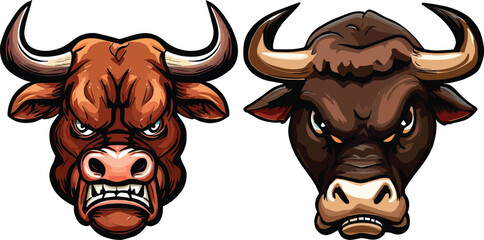 bull  head with horns