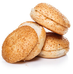 Buns for burger over white background