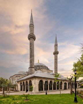 Atik Valide Mosque, or Valide Atik Cami Medreseleri, a 16th century Ottoman imperial mosque, located in a hill above Uskudar district, in the Asian side of Istanbul, Turkey, designed by Mimar Sinan