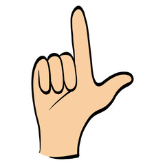 Sign Language Alphabet Symbol Letter L