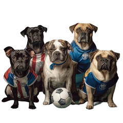 a dog football team